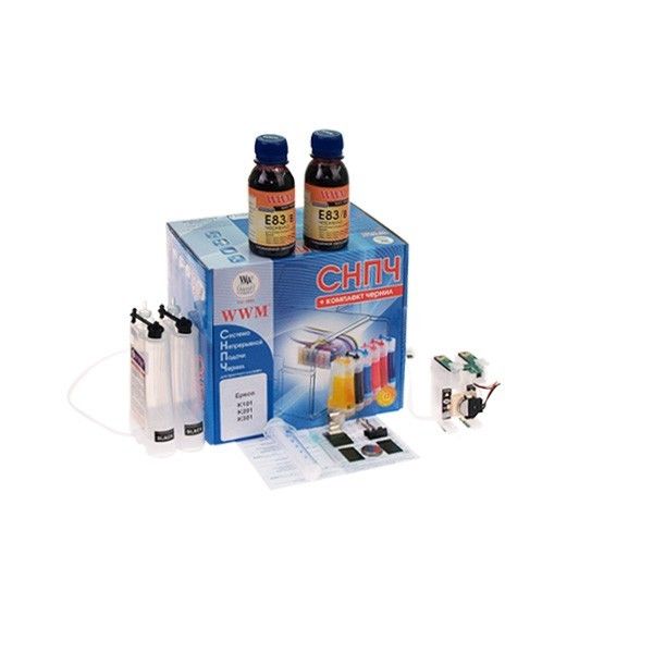 Система БПЧ (СНПЧ) WWM IS.0252-1 EPSON K101/K201/K301 (WWM IS.0252-1) з чорнилами Е83