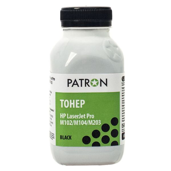 Тонер Patron PRO для HP LJ M102/M104/М130/М132/M203 (CF217A/CF230A) ФЛАКОН 60 г (T-PN-HLJPM102-060)