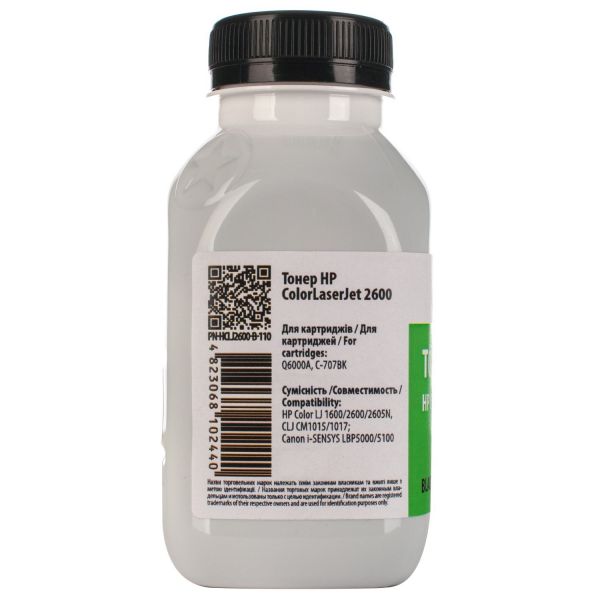 Тонер Patron T-PN-HCLJ2600-B-110 для HP CLJ 1600/2600/2605 BLACK ФЛАКОІ 110 г