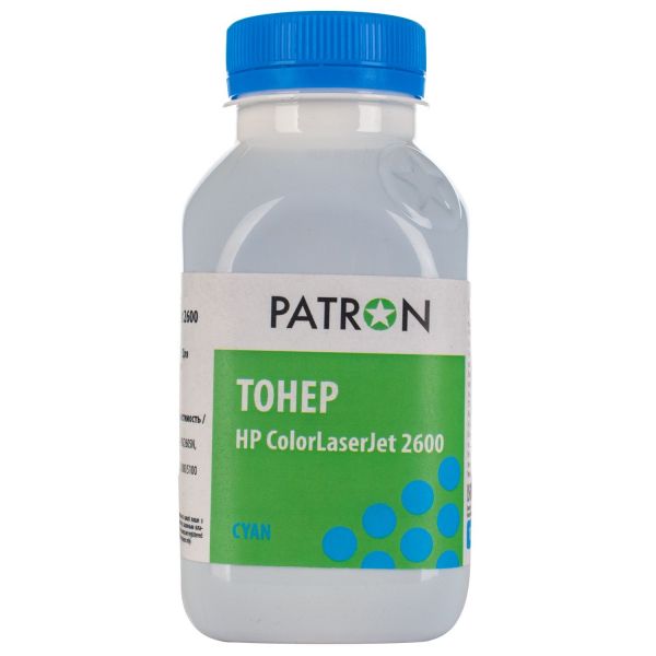 Тонер Patron T-PN-HCLJ2600-C-100 для HP CLJ 1600/2600/2605 CYAN ФЛАКОН 100 г