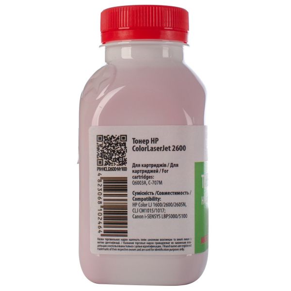 Тонер Patron T-PN-HCLJ2600-M-100 для HP CLJ 1600/2600/2605 MAGENTA ФЛАКОН 100 г