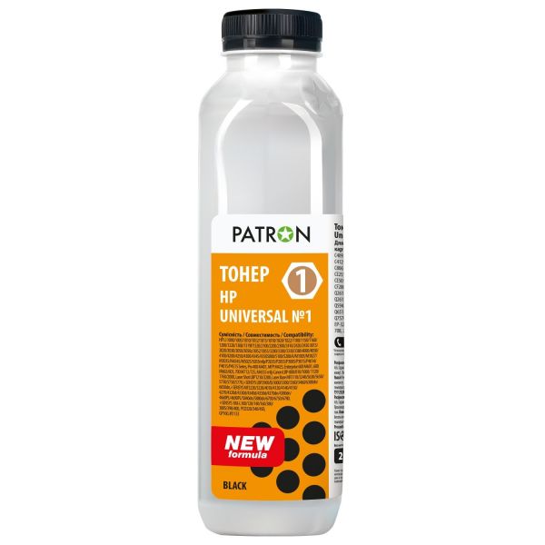 Тонер Patron Універсальний №1 для HP 1010/1018/1020/1022/1100/1200, ФЛАКОН 200 г (T-PN-HU1-200)