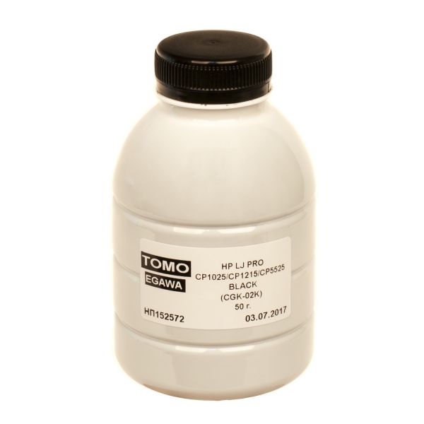 Тонер TOMOEGAWA Chemical для HP LJ PRO CP1025/CP1215/CP5525 BLACK ФЛАКОН 50 г (CGK-02K) (T-S-TG-CGK-02K-050)