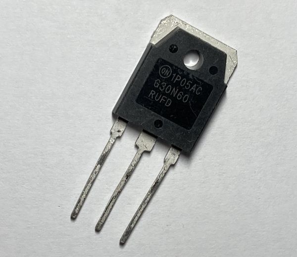 Транзистор Fairchild G30N60 RUFD N-channel IGBT, 600V 30A, TO-3P (SGH30N60RUFD)