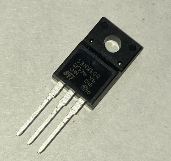 Транзистор STMicroelectronics 13NM60N N-channel MOSFET, 600V, 11A, TO-220F (F13NM60N)