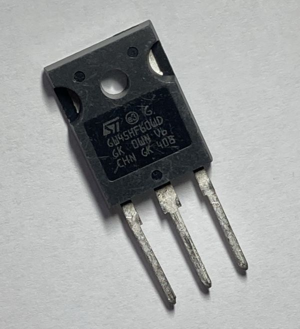 Транзистор STMicroelectronics GW45HF60WD IGBT, 600V 45A, TO-247 (STGW45HF60WD)