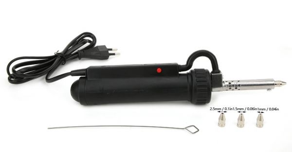 Відсмоктувач припою OEM Electric 30W насадки: 1.0mm, 1.5mm, 2.5mm (BBT-680)